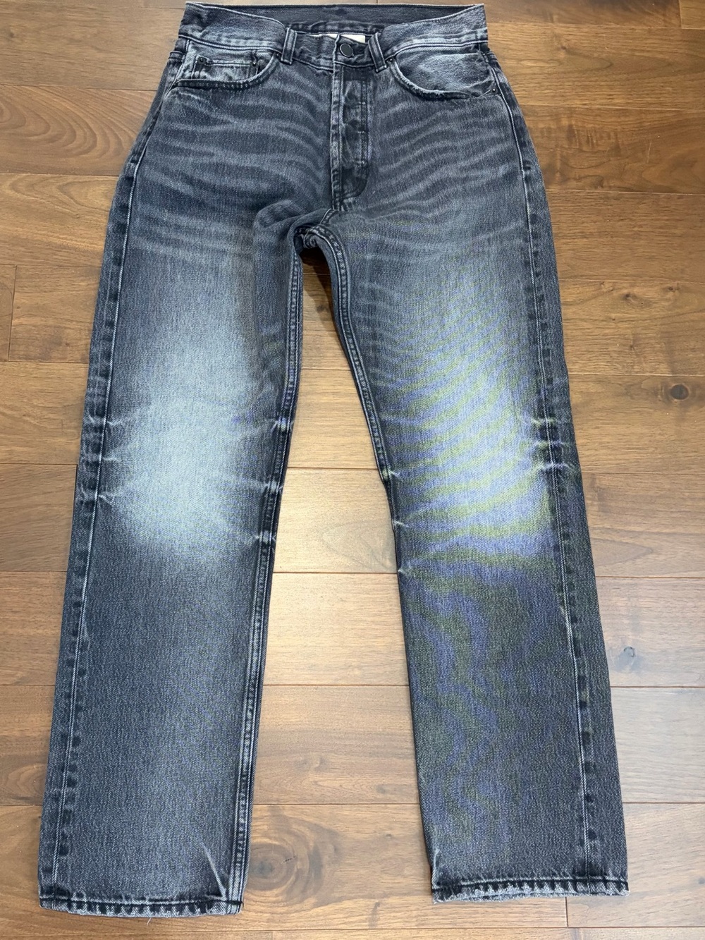 Fear of God Men's Faded Black Straight Jeans